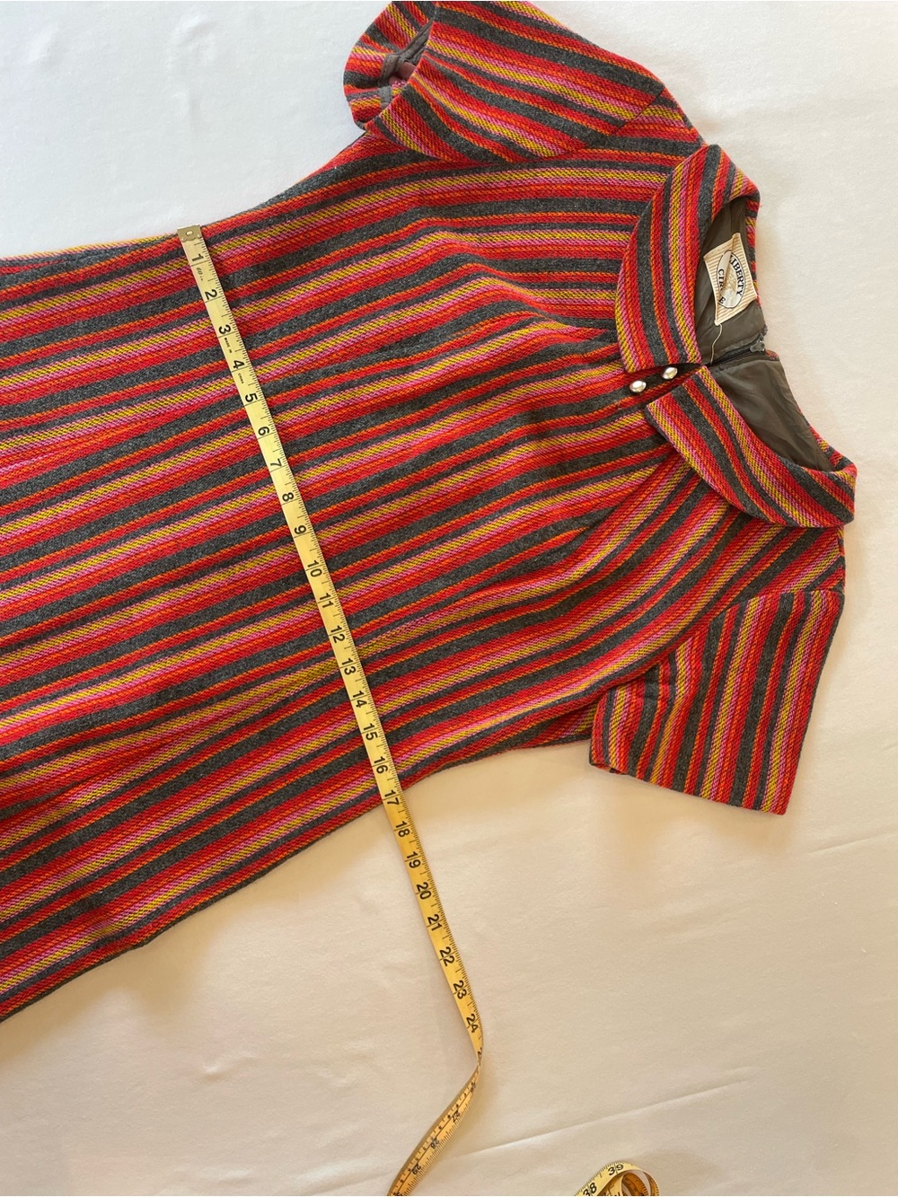 Women’s 1970s Striped Babydoll Dress - Picture 9 of 10